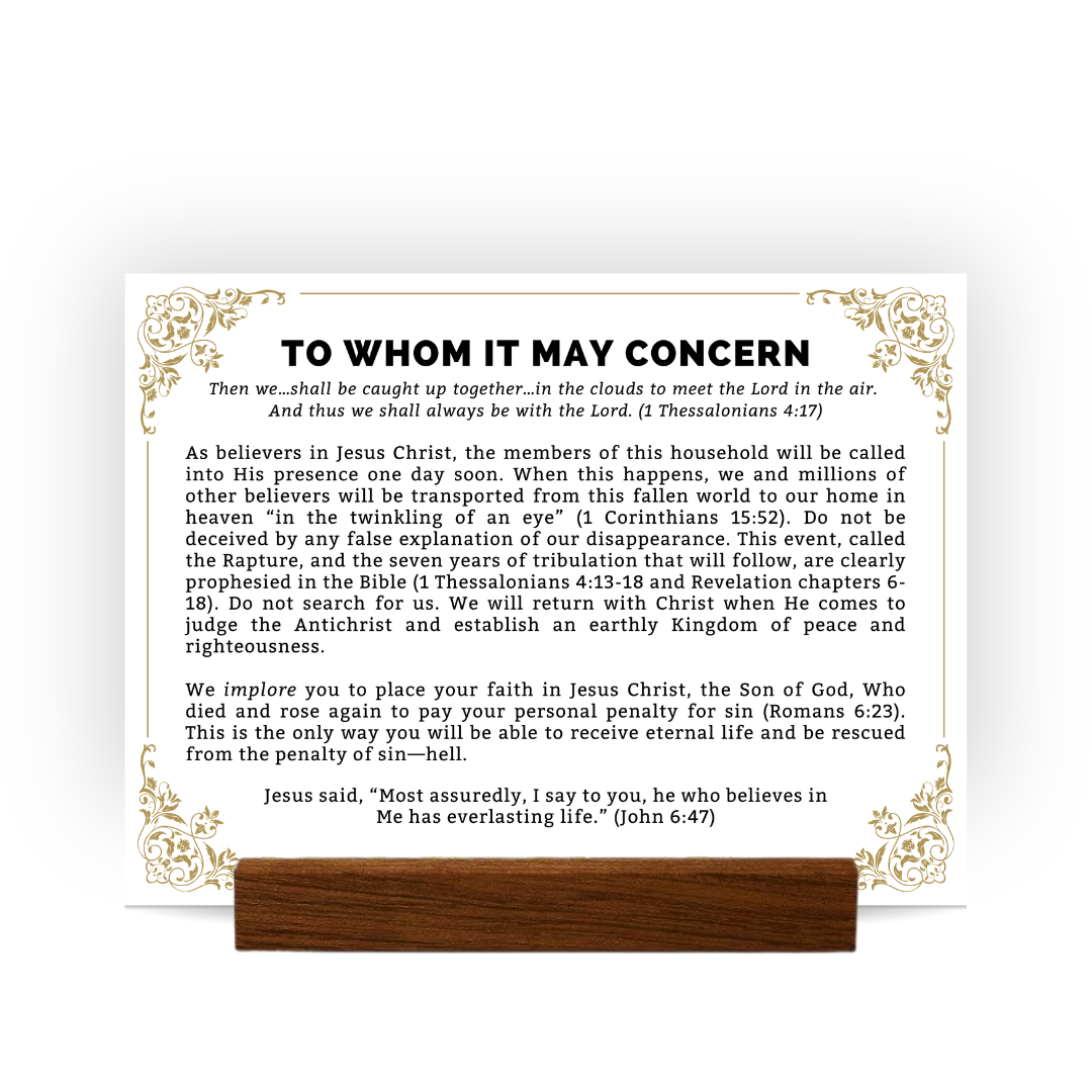 Tabletop Rapture Card