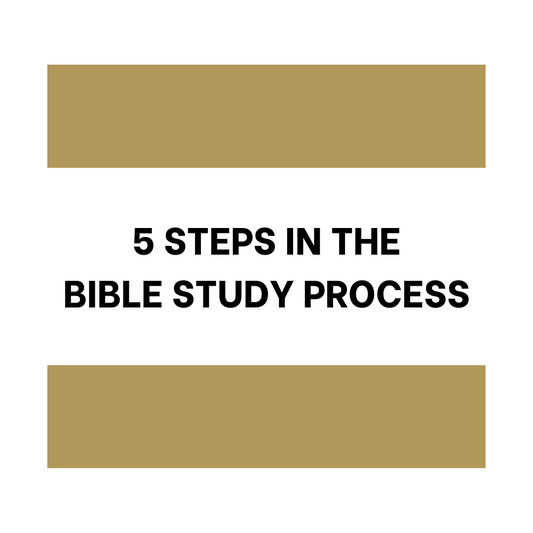 5 Steps in the Bible Study Process