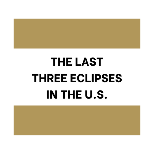 The Last Three Eclipses in the U.S.