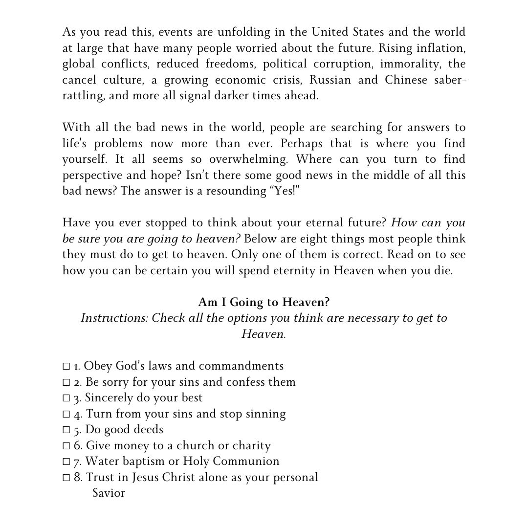 Gospel Tracts (Set of 100)