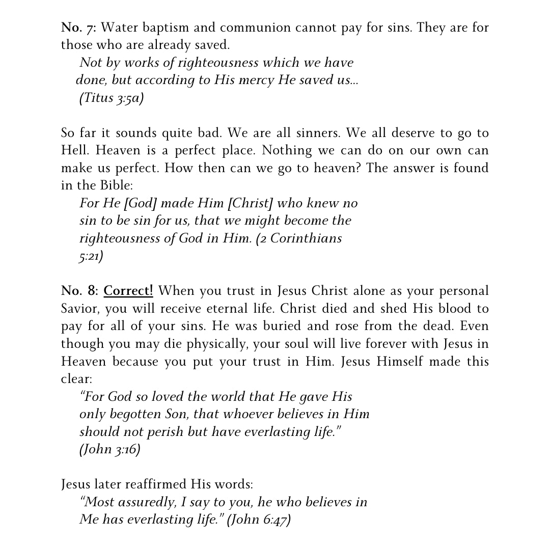 Gospel Tracts (Set of 100)